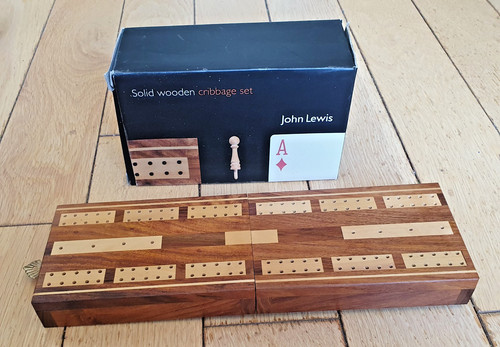 Cribbage board set - board, wooden