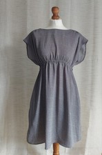 H&M Mama Women's Grey Polka Dot Short Sleeve Maternity Dress Size M