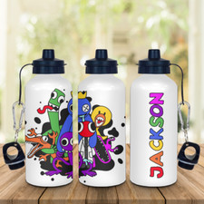 PERSONALISED 'ROBLOX RAINBOW FRIENDS' 600ML ALUMINIUM GLOSSY WATER BOTTLE.