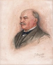 SEYMOUR HENRY KNYVETT PORTRAIT Watercolour Painting JOHN SEYMOUR KNYVETT 1912