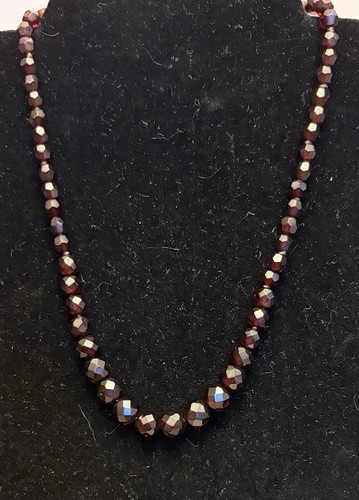 Vintage faceted black cherry - faceted,