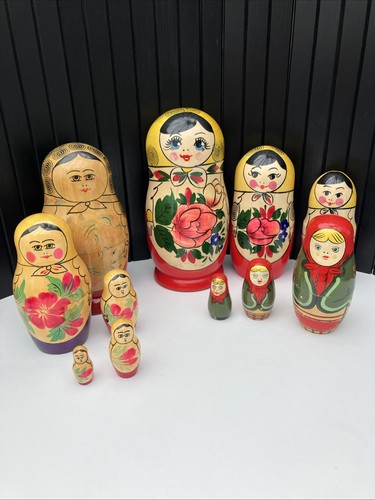 Wooden russian dolls mixed - russian,