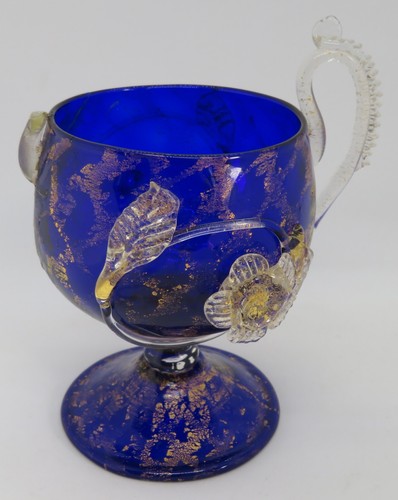Murano salviati blue glass - murano,