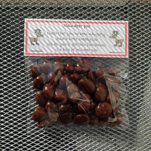 Reindeer poo novelty stocking - poo,