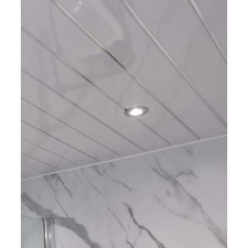 4 x White Gloss silver Strip