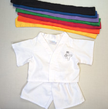 Build-A-Bear 2010 Karate Martial Arts Outfit with Coloured Belts Set