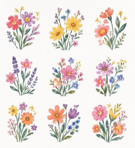 Floral watercolor flower - floral,