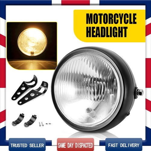 Black motorcycle led headlight - black,
