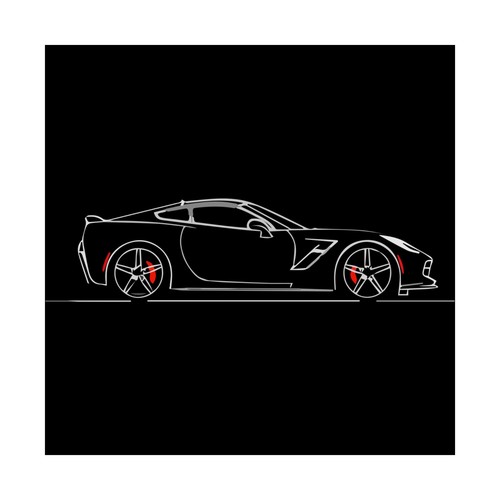 2019 corvette poster - corvette,
