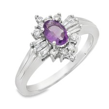 Ladies 9ct white - ladies, diamond