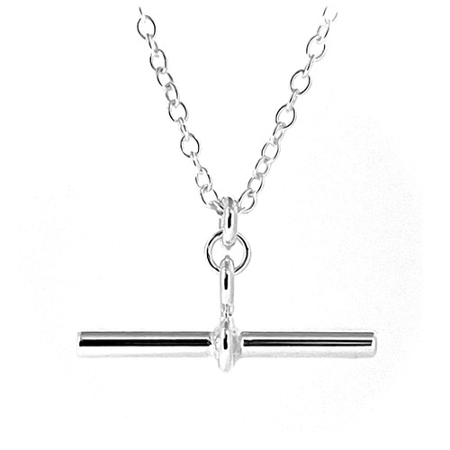 Bar necklace sterling - t,