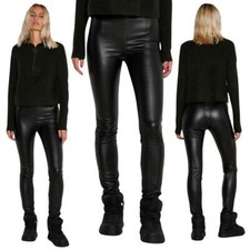 Womens Faux Leather Leggings
