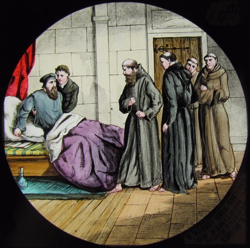 Glass magic lantern slide - lantern,