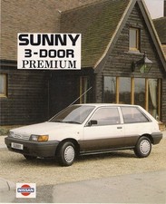 Nissan Sunny Premium 3-dr 1.4 Limited Edition 1989 UK Market Sales Brochure