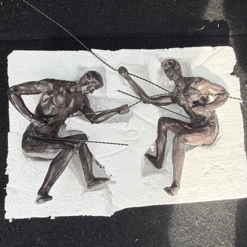 Abseiling man hanging ornament - abseiling,