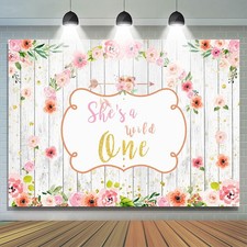 Wild One Floral Wooden Board