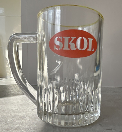 Skol glass beer tankard - glass, mug