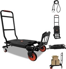2-in-1 Folding Sack Truck & Platform Trolley 180kg Heavy Duty Hand Truck Dolly 