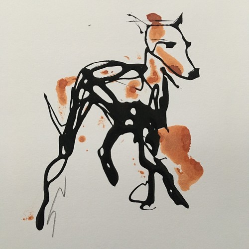 Original signed ink sketch - signed,