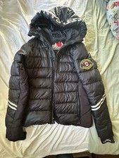 Zavetti Canada Men’s Coat Jacket With Hood Size Small Black Zip Pockets