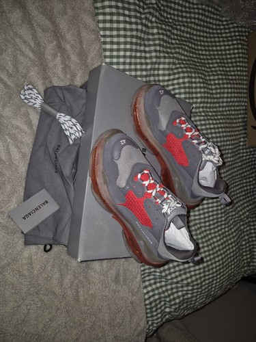 Balenciaga triple grey - s, grey/red