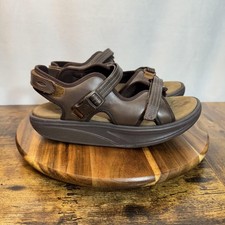 MBT Sandals Mens Size 10 Brown Leather Walking Comfort Rocker Sole Shoes