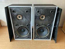 Vintage B&O Bang & Olufsen Beovox X25 Hi-Fi Speakers 6335 25W 8 Ohm Black/Grills