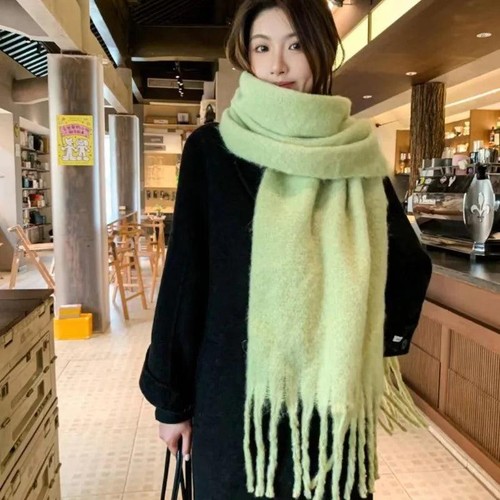 Mohair scarf solid color - color, warm