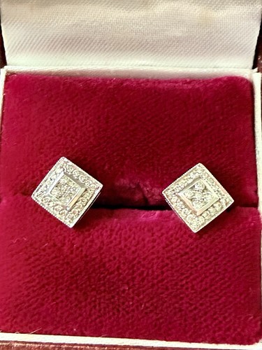 Platinum and diamond stud - and,