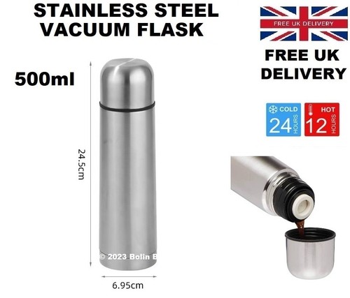 Stainless steel water flask - steel,