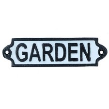 GARDEN Cast Metal Sign