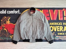 Baracuta G9 Wool Harrington Jacket Made in England Grey Tartan Lining Size XL