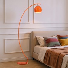 Large Curved Floor Lamp Modern Standing Light Tall Standard Light W/ Lamp Shade