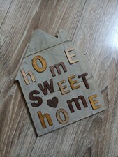Home Sweet Home Sign - Wooden plaque mdf Craft Shapes