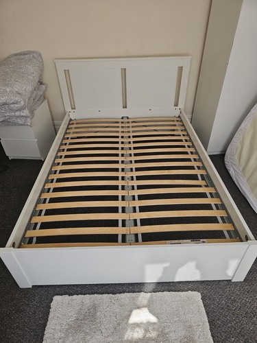 Ikea white double - ikea, frame