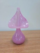Vintage Pink Art Glass Orchid