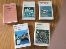 Bundle of 5 x Observer's Books birds, planes, ships, wild animals, wild flowers