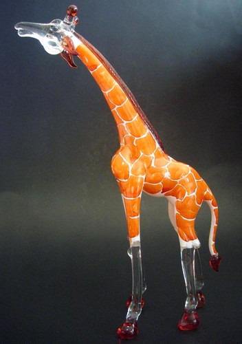 Large glass giraffe - glass,