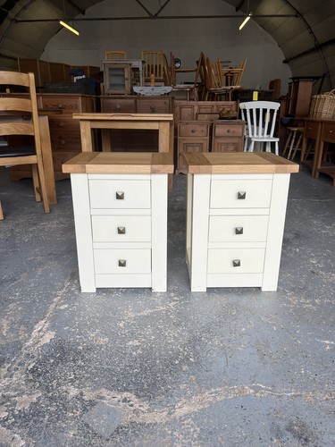 Lovely white oak bedside - white,