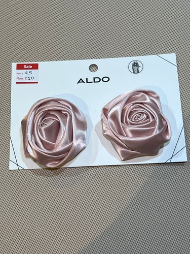 Aldo satin rose shoe clips - aldo,