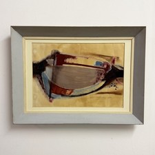 Mid Century Vintage Original Artwork Spanish Abstract Painting by Pep Nebot 1975