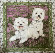 Westie Dog Cushion Panel