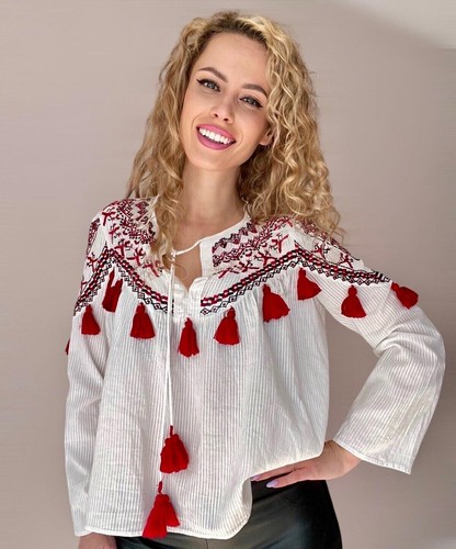 Zara tunic top medium white - zara,