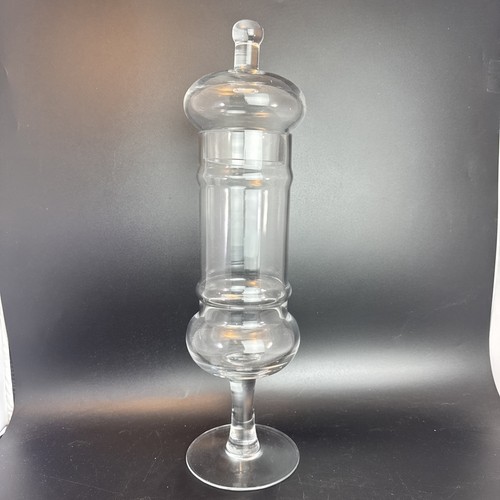 Tall handblown clear - 17”,