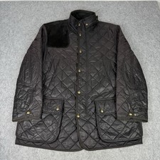 Polo Ralph Lauren Jacket Mens XL Brown Diamond Quilted Lined Shooting Hunting