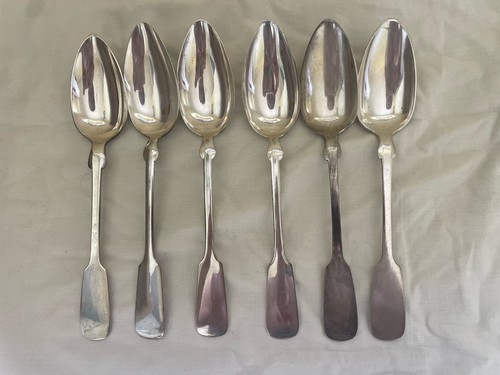 Large silver serving - large, spoons