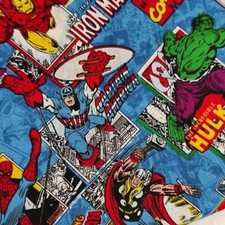 13020874 - Marvel Comic Burst - 100% cotton print fabric - Blue