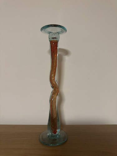 Unique recycled glass candle