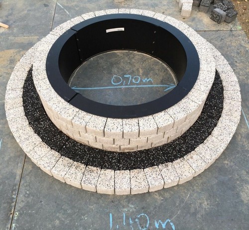 140cm fire pit brick concrete