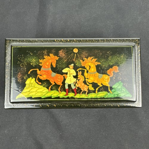 Vtg russian palekh lacquer - palekh,